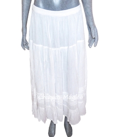 Falda Unitalla De Manta Lavada (Blanca) - comprar en línea