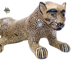 Jaguar De Barro Decorativo Beige (60 CM) - comprar en línea