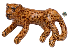 JAGUAR DE BARRO DECORACION MEXICANA (24 CM) en internet