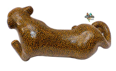 Jaguar de Barro Mantequilla Macho (50 CM) - Chiapas Mágico