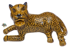 Jaguar De Barro Para Decoración Mantequilla (31 CM)