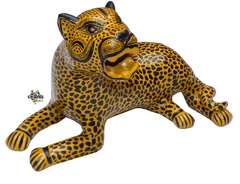 Jaguar De Barro Para Decoración Mantequilla (31 CM) - comprar en línea