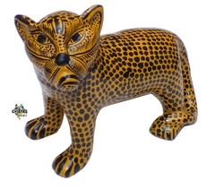 Jaguar De Barro Decorativo Mantequilla (24 CM)