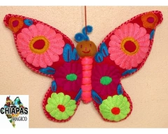 Mariposa de Fieltro Bordada a mano #004