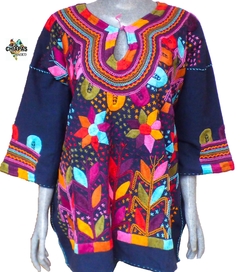 Blusa Milpa Azul Marino/Multicolor #004 (2XL)