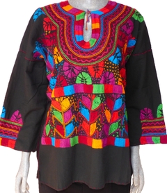 Blusa Milpa Negra/Multicolor #013 (XL)