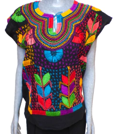 Blusa Milpa Negra/Multicolor #008 (S) en internet