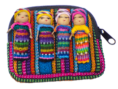 Monedero con muñequitas quitapenas (Worry dolls) - Chiapas Mágico