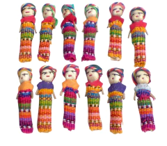 Paquete con 12 muñequitas quitapenas (Worry dolls) - Chiapas Mágico