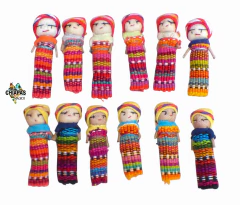Paquete con 12 muñequitas quitapenas (Worry dolls) - Chiapas Mágico