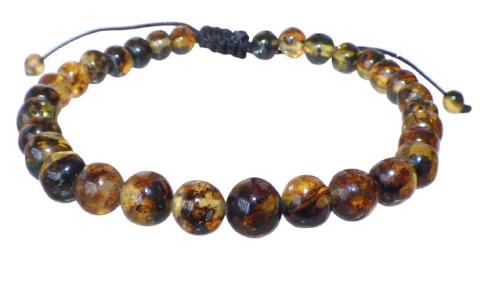 Pulsera Con Esferas De Ámbar Tonos Oscuros (BLK5) - comprar en línea