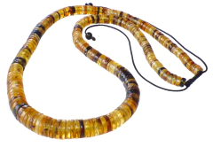 Collares con Pucas de Ámbar Auténtico & Tejido Ajustable (MG1) - comprar en línea