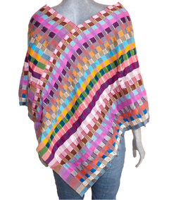 Poncho Multicolor Telar de Cintura #004 en internet