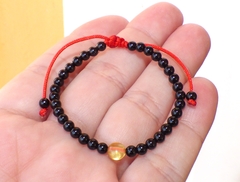 Pulsera para bebé con Obsidianas mini & Ámbar Auténtico - Chiapas Mágico