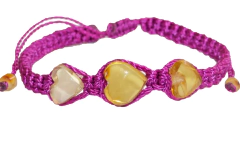 Pulseras Tejidas con Corazones de Ámbar - comprar en línea