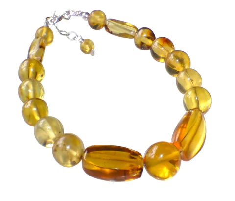 Pulsera Con Cadena y Esferas de Ámbar (CDN2) - comprar en línea