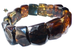 Pulsera Elástica Con Cuadros De Ámbar #016 (20 CM) en internet