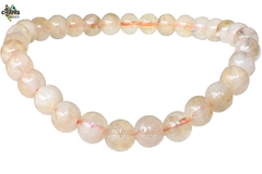 Pulsera Elástica con Esferas de Cuarzo Citrino Auténtico (5.5 MM)