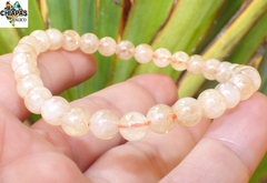Pulsera Elástica con Esferas de Cuarzo Citrino Auténtico (5.5 MM) - comprar en línea