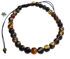 Pulsera Con Esferas De Ámbar Tonos Oscuros (BLK5) - comprar en línea