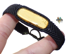 Pulsera con Ámbar & Tejido Macramé (HC2) - comprar en línea