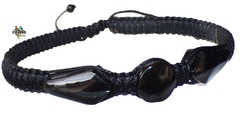 Pulsera Con Jade Negro De Guatemala & Ámbar (LK1) - comprar en línea