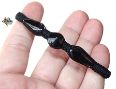 Pulsera Con Jade Negro De Guatemala & Ámbar (LK1) en internet