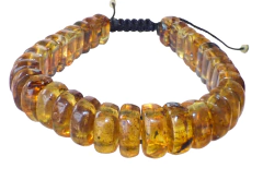 Pulsera con Ámbar en Media Luna & Tejido Ajustable (TML1) en internet