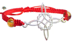 Pulsera Tejida Con Ámbar Auténtico & Nudo De Bruja - comprar en línea
