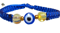 Pulsera Con Ámbar Auténtico & Ojo Turco (Azul) - comprar en línea