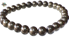 Pulsera Elástica Con Esferas De Pirita (6 MM)