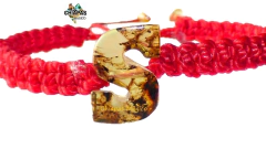 Pulsera Tejida Con Inicial De Ámbar "S"