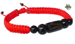 Pulsera Con Tubo de Jade Negro de Guatemala & Obsidianas en internet