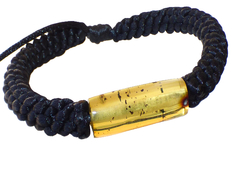 Pulsera Tejida Con Tubo de Ámbar & Hilo De Seda (SLK12) - comprar en línea