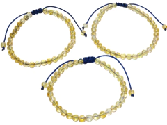 Pulseras Tejidas con Esferas de Ámbar (Azul Marino) en internet
