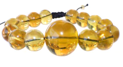 Pulsera con Esferas de Ámbar Auténtico Calibradas & Tejido Ajustable - comprar en línea