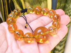 Imagen de Pulsera con Esferas de Ámbar Auténtico Calibradas & Tejido Ajustable