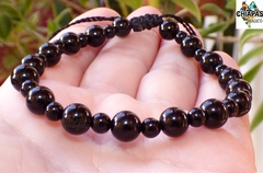 Pulsera Ajustable con Esferas de Obsidiana (4 mm y 6 mm) - comprar en línea