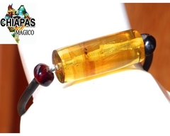 Pulsera con Tubo De Ámbar & Plata (#4) - comprar en línea