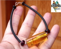 Pulsera con Tubo De Ámbar & Plata (#4) en internet