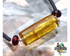 Pulsera con Tubo De Ámbar & Plata (#4) - Chiapas Mágico