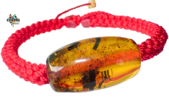 Pulsera Con Ámbar Auténtico & Tejido Ajustable (TR1) - comprar en línea