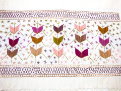 Rebozo de Manta Bordado a mano (Milpa) - comprar en línea