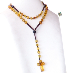 Rosario Tejido con Ámbar Auténtico & Obsidiana (ESP4) - comprar en línea