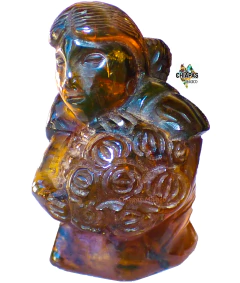 Escultura De Ámbar "Vendedora De Flores"