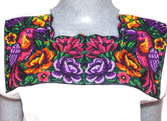 Vestido con Punto de Cruz "Tucanes y Flores" (M)
