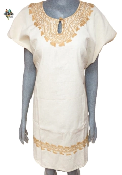 Vestido Bordado A Mano Mod024 (2XL)