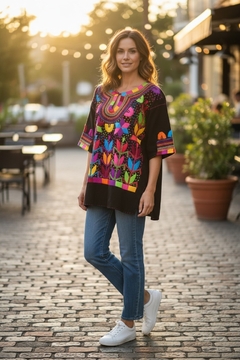 Imagen de Blusa Milpa Negra/Multicolor #010 (M)