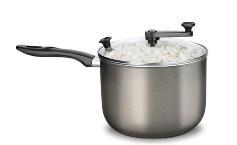 PIPOQUEIRA SUPRA COM TAMPA DE VIDRO N.22/4,8L - DE ALUMINIO COM ANTIADERENTE COR GRAFITE - 1313