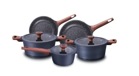 TITANIUM CONJUNTO 5 PECAS - DE ALUMINIO INJETADO COM CERAMICO COR CINZA - 8460